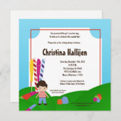 5x7キャンデーの土地のアイスクリームのベビーシャワーの招待状 招待状 (正面/裏面)