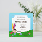 5x7キャンデーの土地のアイスクリームのベビーシャワーの招待状 招待状 (スタンド正面)