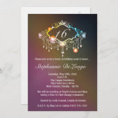 5x7クラウンガーリースウィート16誕生日招待状 招待状 (正面/裏面)