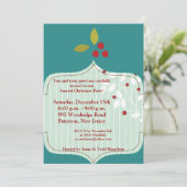 5x7クランベリークリスマス招待状 招待状 (スタンド正面)