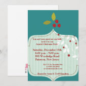 5x7クランベリークリスマス招待状 招待状 (正面/裏面)