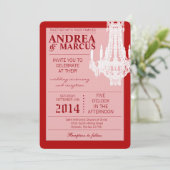 5x7クリスタルシャンデリアグリッツ結婚式招待状 招待状 (スタンド正面)