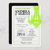 5x7クリスタルシャンデリアグリッツ結婚式招待状 招待状 (正面/裏面)