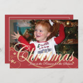 5x7クリスマスの写真カード シーズンカード (正面/裏面)