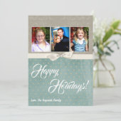 5x7クリスマスクリスマスウィンターブルーダマスクPHOTOカード シーズンカード (スタンド正面)