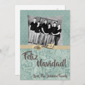 5x7クリスマスクリスマスウィンターブルーダマスクPHOTOカード シーズンカード (正面/裏面)