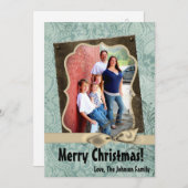 5x7クリスマスクリスマスウィンターブルーダマスクPHOTOカード シーズンカード (正面/裏面)