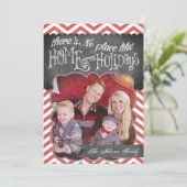 5x7クリスマスクリスマスチョークボードアーガイルPHOTOカード シーズンカード (スタンド正面)