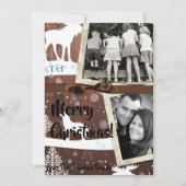 5x7クリスマスクリスマスディアーウッドバックdoeフォトカード シーズンカード (正面)