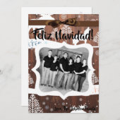 5x7クリスマスクリスマスディアーウッドバックdoeフォトカード シーズンカード (正面/裏面)