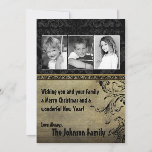 5x7クリスマスクリスマスハッピーホリデーPHOTOカード シーズンカード (正面)