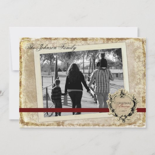 5x7クリスマスクリスマスハッピーホリデーPHOTOカード シーズンカード (正面)