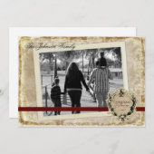 5x7クリスマスクリスマスハッピーホリデーPHOTOカード シーズンカード (正面/裏面)