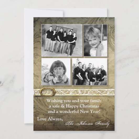 5x7クリスマスクリスマスハッピーホリデーPHOTOカード シーズンカード (正面)