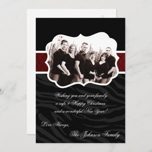 5x7クリスマスクリスマスハッピーホリデーPHOTOカード シーズンカード (正面/裏面)