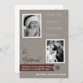 5x7クリスマスクリスマスハッピーホリデーPHOTOカード シーズンカード (正面/裏面)