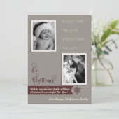 5x7クリスマスクリスマスハッピーホリデーPHOTOカード シーズンカード (スタンド正面)