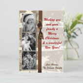 5x7クリスマスクリスマスバーラップディアドードバックPHOTOカード シーズンカード (スタンド正面)
