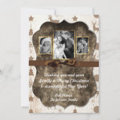 5x7クリスマスクリスマスバーラップディアドードバックPHOTOカード シーズンカード (正面)