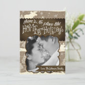 5x7クリスマスクリスマスバーラップディアドードバックPHOTOカード シーズンカード (スタンド正面)