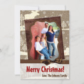 5x7クリスマスクリスマスバーラップディアドードバックPHOTOカード シーズンカード (正面)