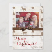 5x7クリスマスクリスマスバーラップディアドードバックPHOTOカード シーズンカード (正面)
