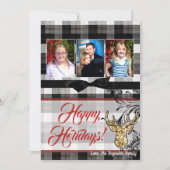 5x7クリスマスクリスマスブラックプライド鹿PHOTOカード シーズンカード (正面)