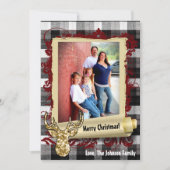 5x7クリスマスクリスマスブラックプライド鹿PHOTOカード シーズンカード (正面)