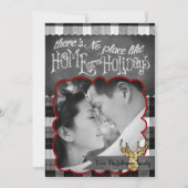 5x7クリスマスクリスマスブラックプライド鹿PHOTOカード シーズンカード (正面)