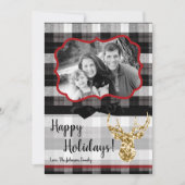5x7クリスマスクリスマスブラックプライド鹿PHOTOカード シーズンカード (正面)