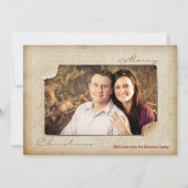 5x7クリスマスクリスマスヴィンテージ旧紙PHOTOカード シーズンカード (正面)