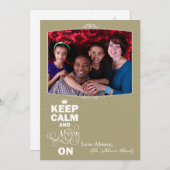 5x7クリスマスクリスマス保PHOTOカーメリードでCalm シーズンカード (正面/裏面)