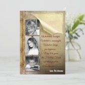 5x7クリスマスクリスマス古い破れた紙PHOTOカード シーズンカード (スタンド正面)