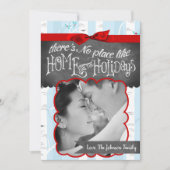 5x7クリスマスクリスマス樺の木ツリー冬のフォトカード シーズンカード (正面)