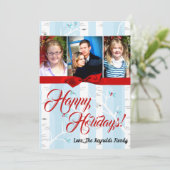 5x7クリスマスクリスマス樺の木ツリー冬のフォトカード シーズンカード (スタンド正面)