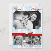 5x7クリスマスクリスマス樺の木ツリー冬のフォトカード シーズンカード (正面)