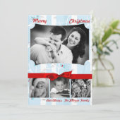 5x7クリスマスクリスマス樺の木ツリー冬のフォトカード シーズンカード (スタンド正面)