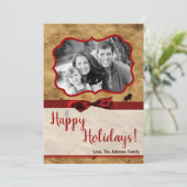 5x7クリスマスクリスマス紙サックヴィンテージフォトカード シーズンカード (スタンド正面)