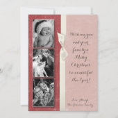 5x7クリスマスクリスマス赤グランジディスストレスPHOTOカード シーズンカード (正面)