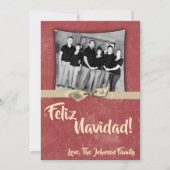 5x7クリスマスクリスマス赤グランジディスストレスPHOTOカード シーズンカード (正面)