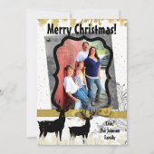 5x7クリスマスクリスマス金ゴールドディアバックdoe PHOTOカード シーズンカード (正面)