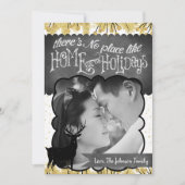 5x7クリスマスクリスマス金ゴールドディアバックdoe PHOTOカード シーズンカード (正面)