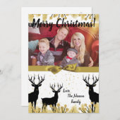 5x7クリスマスクリスマス金ゴールドディアバックdoe PHOTOカード シーズンカード (正面/裏面)
