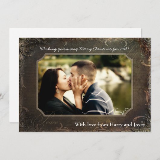 5x7クリスマスクリスマスPHOTOクリスマスカード シーズンカード (正面/裏面)
