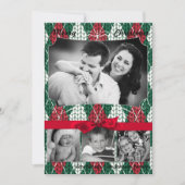 5x7クリスマスズクリスマスアグリーンフォトカード シーズンカード (正面)