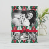 5x7クリスマスズクリスマスアグリーンフォトカード シーズンカード (スタンド正面)