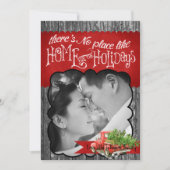 5x7クリスマスレッドクリスマストラックツリーウッドPHOTOカード シーズンカード (正面)