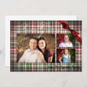 5x7クリスマスレッドクリスマスプレッドベアファブリックPHOTOカード シーズンカード (正面/裏面)