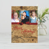 5x7クリスマス紙サックヴィンテージ古いフォトカード シーズンカード (スタンド正面)