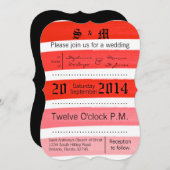 5x7グラデーションストライプ結婚式招待状 招待状 (正面/裏面)